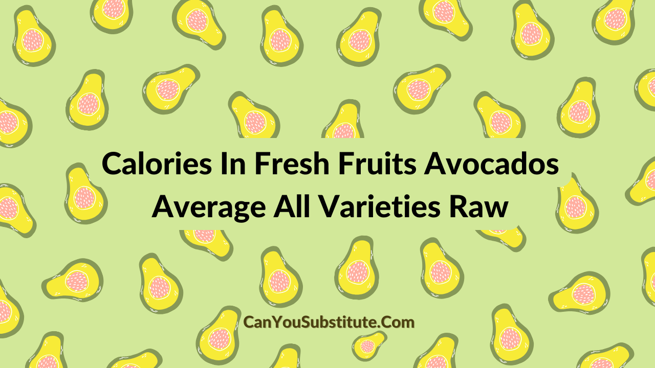 How Many Calories Are In Avocados, average all varieties, raw? - Free Online Calorie Count Calculator