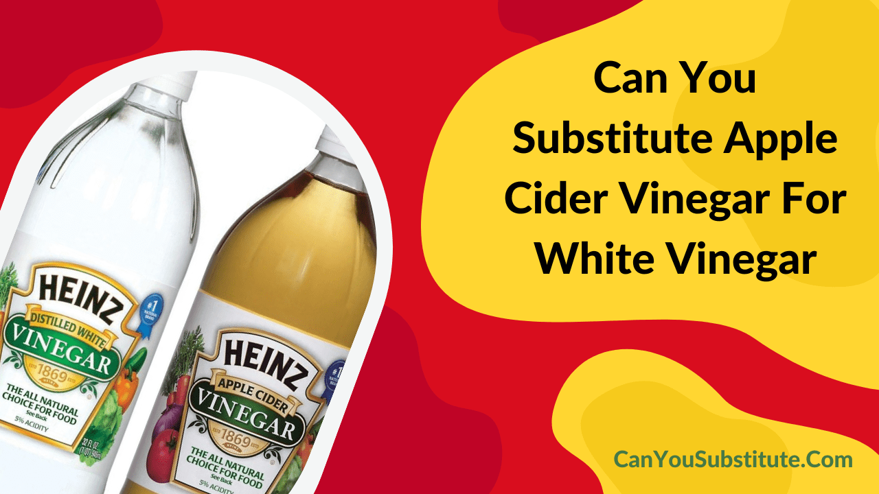Can You Substitute Apple Cider Vinegar For White Vinegar