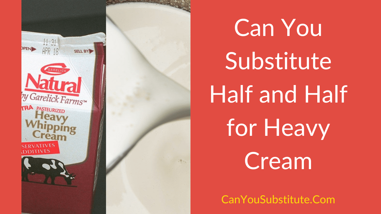 Can You Substitute Half and Half for Heavy Cream