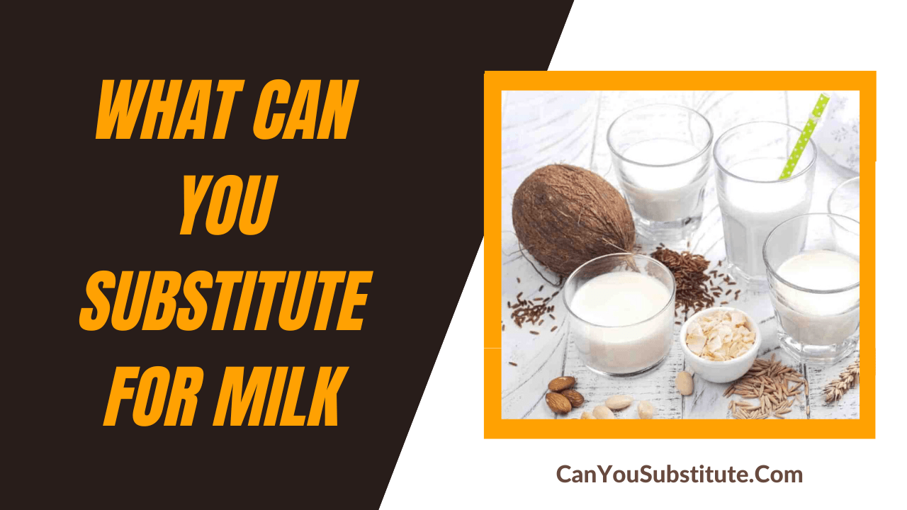 What Can You Substitute For Milk
